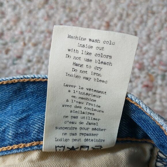 Rag & Bone Denim Jeans Shorts Women 25 Blue Denim Distressed Cut Off Low Rise - Picture 8 of 11